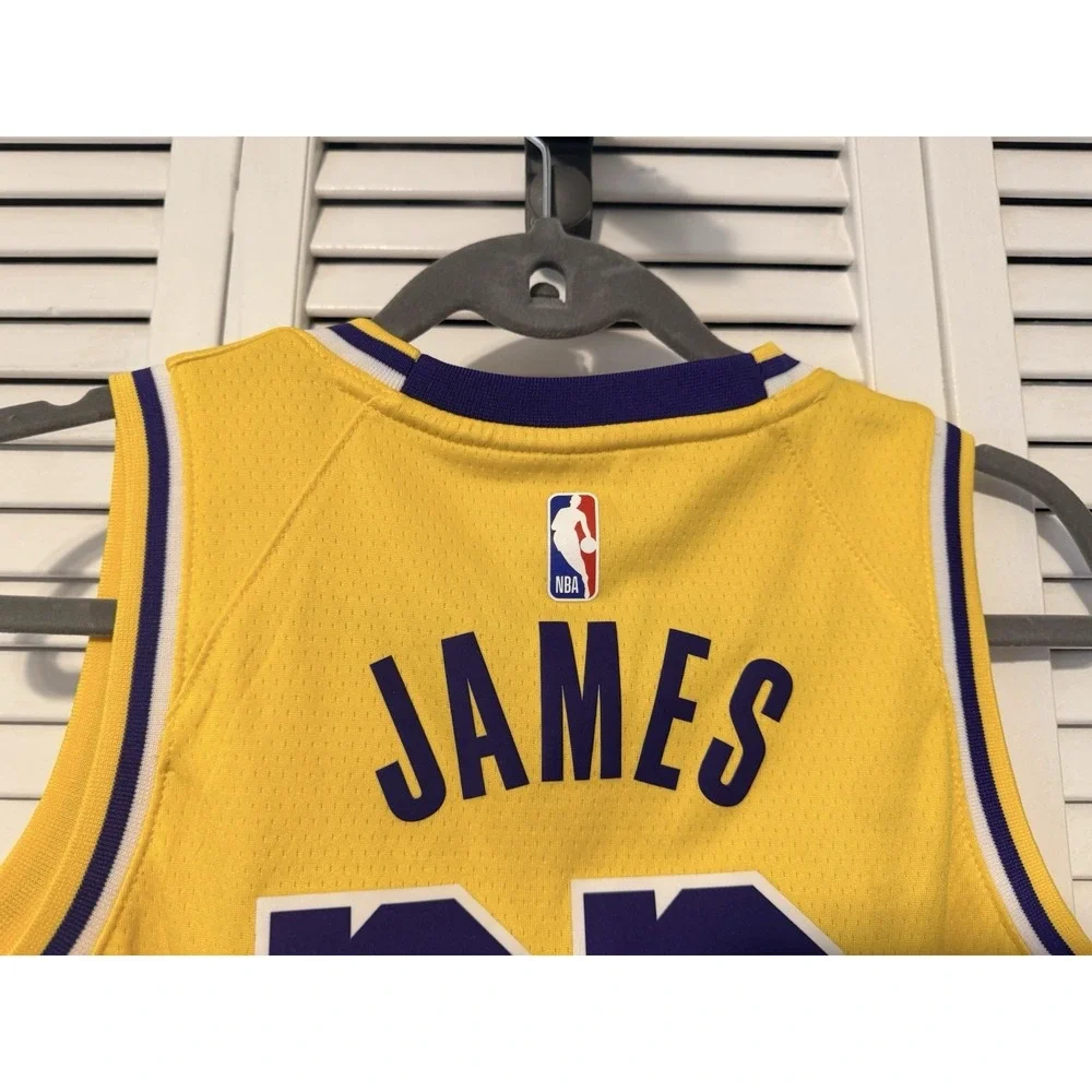 NIKE Los Angeles Lakers LeBron James #23 Jersey Youth Kids Med NBA Swingman